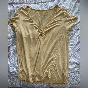 American Eagle Outfitters “Soft & Sexy” Striped Top - Yellow size large